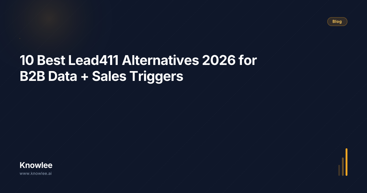 10 Best Lead411 Alternatives 2026 for B2B Data + Sales Triggers ...