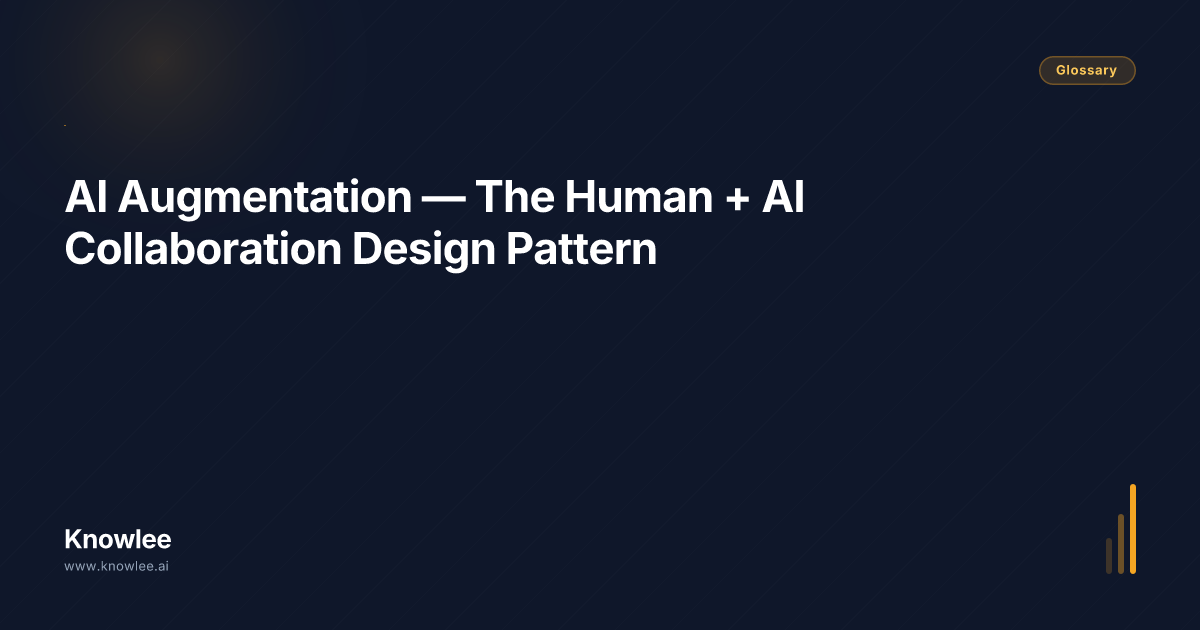 AI Augmentation — The Human + AI Collaboration Design Pattern ...
