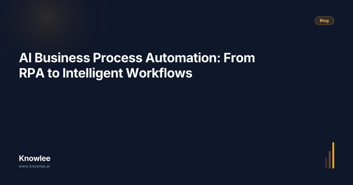 AI Business Process Automation: From RPA to Intelligent Workflows ...