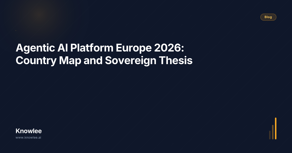 Agentic AI Platform Europe 2026: Country Map and Sovereign Thesis ...