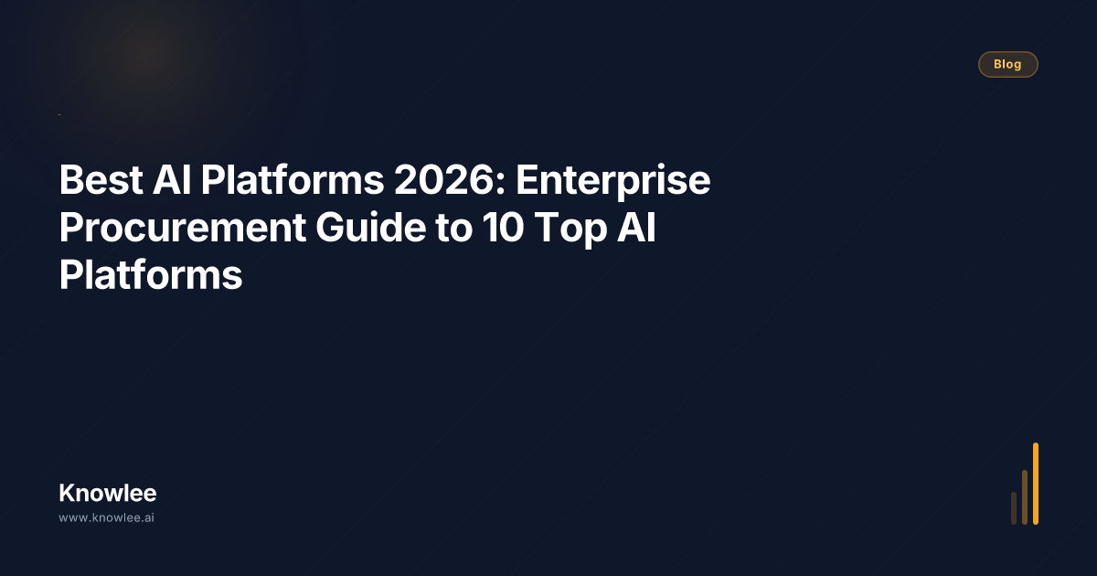 Best AI Platforms 2026: Enterprise Procurement Guide to 10 Top AI ...