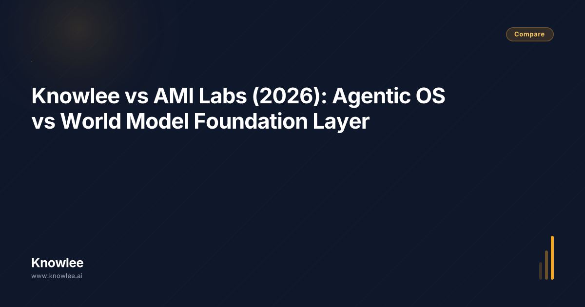 Knowlee vs AMI Labs (2026): Agentic OS vs World Model Foundation Layer ...