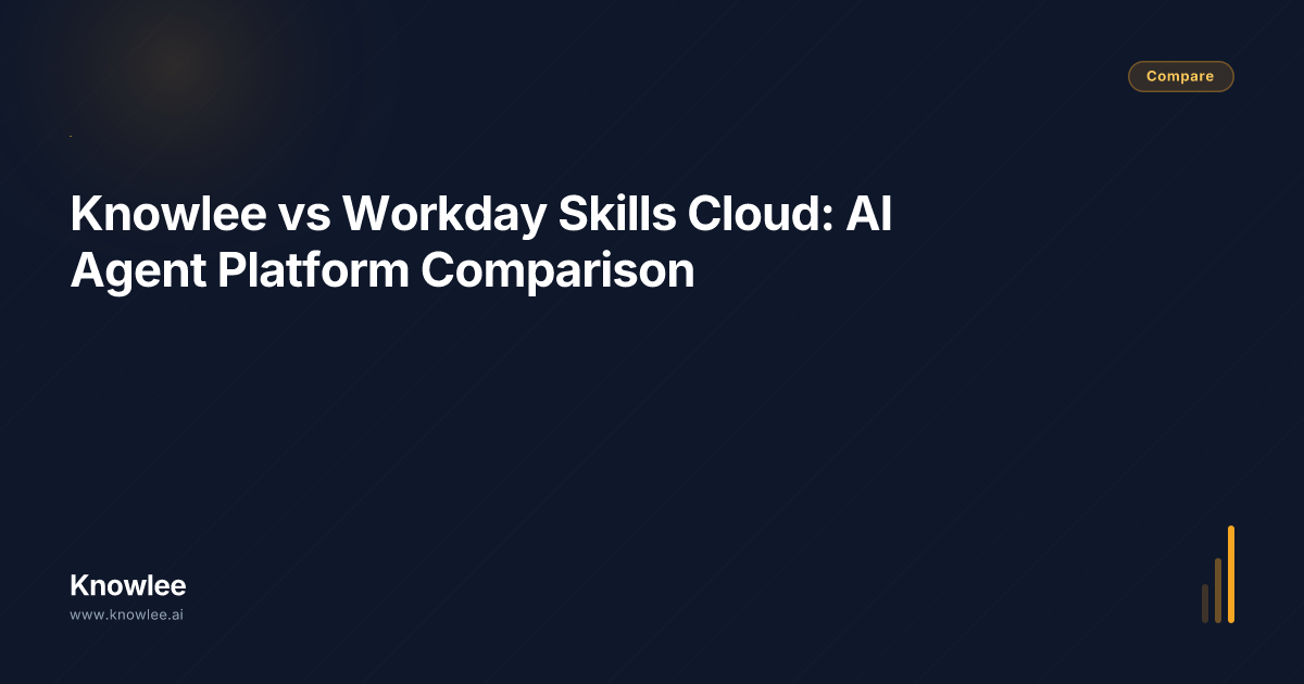 Knowlee vs Workday Skills Cloud: AI Agent Platform Comparison | Knowlee